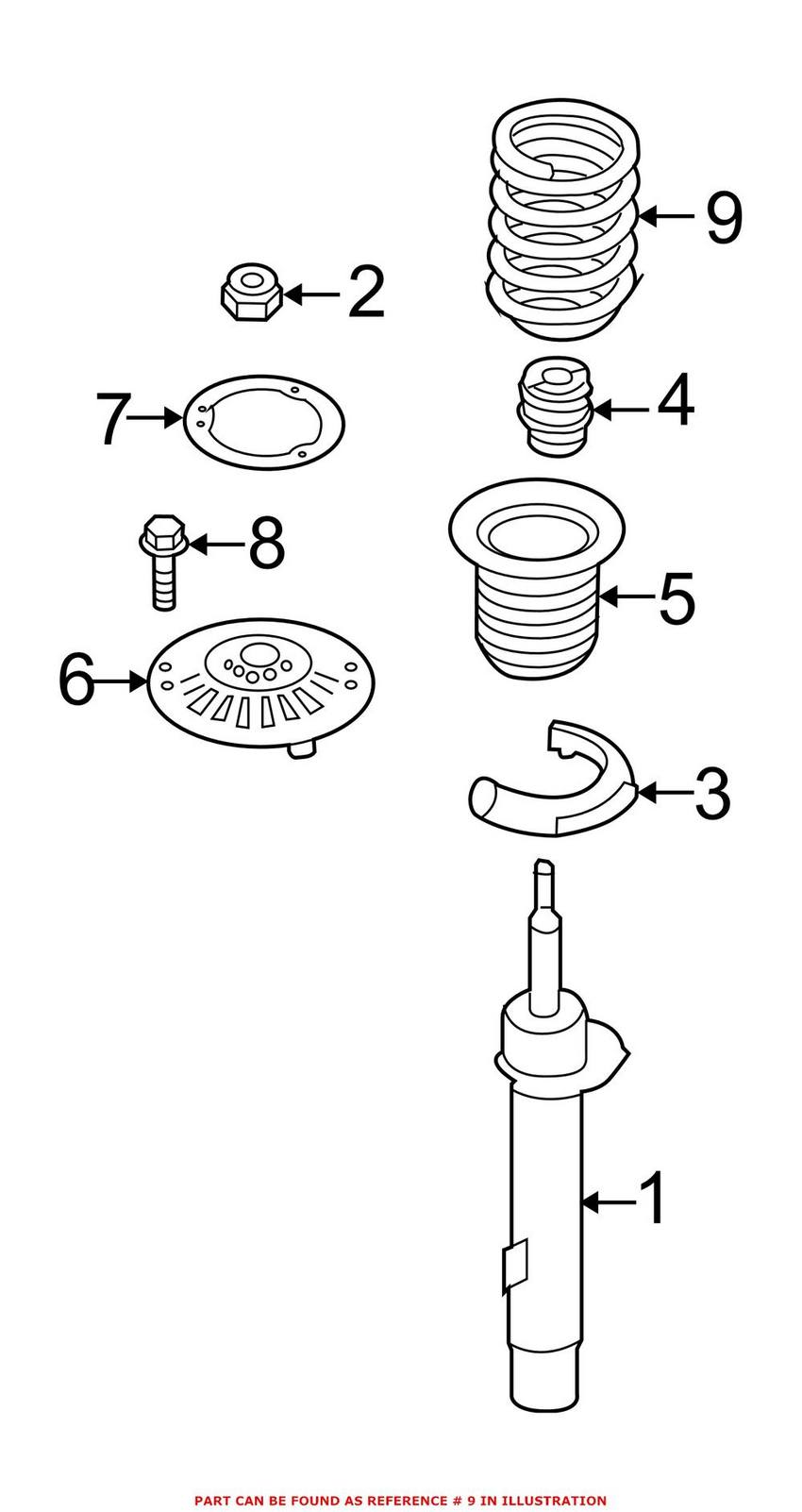 BMW Coil Spring - Front 31336851717